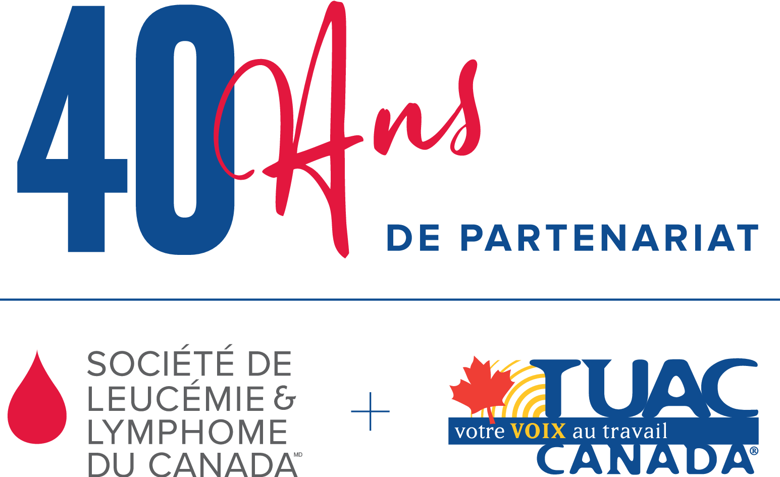 40 Ans de partenariat. La Société de leucémie et lymphome du Canada et TUAC.